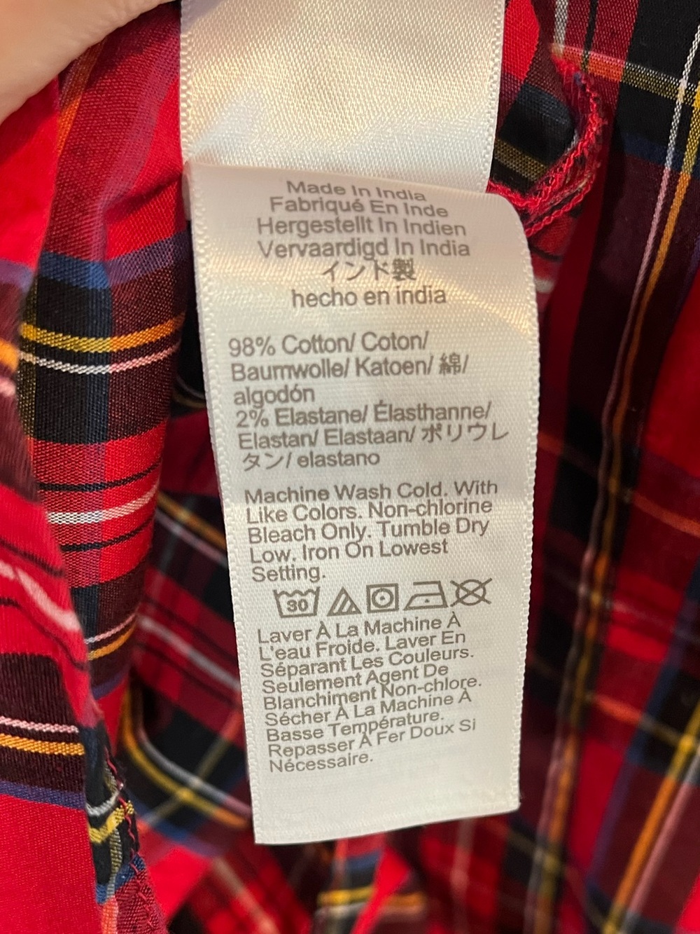 J.Crew Tartan Red Plaid Sleeveless Top - Medium - Picture 6 of 7